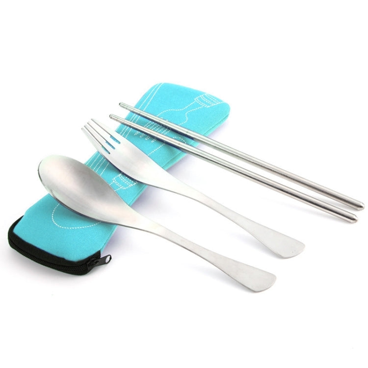 Three-Piece Outdoor Cutlery, Big Red, Light blue, Dark blue, Rose Red, Grass green, Fluorescent green, Orange, Purple - HoMEdemic™ 