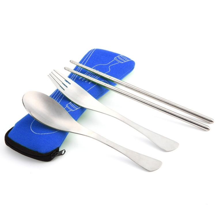 Three-Piece Outdoor Cutlery, Big Red, Light blue, Dark blue, Rose Red, Grass green, Fluorescent green, Orange, Purple - HoMEdemic™ 