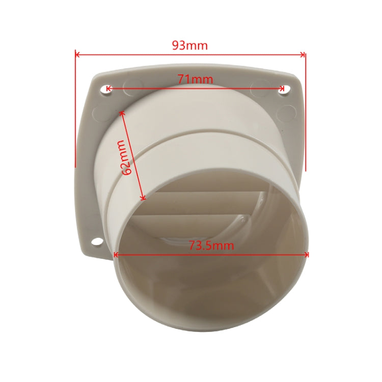 Yacht / RV 93.5mm Louvered Vents with Screws(White) - HoMEdemic™ 