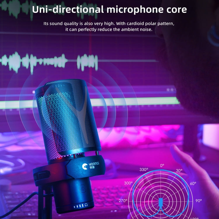 Yanmai GM7 USB Gaming Laptop Microphone with RGB Light - HoMEdemic™ 
