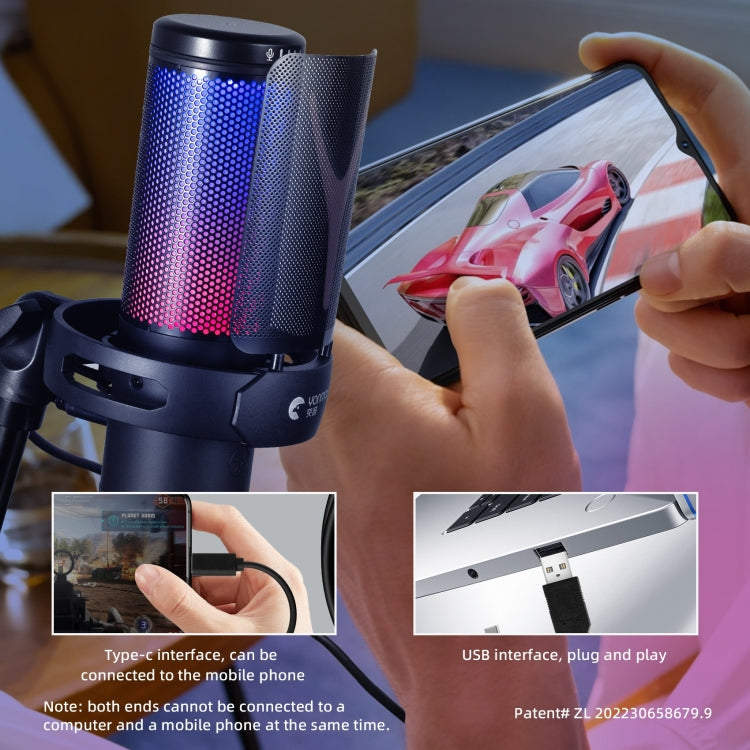 Yanmai GM7 USB Gaming Laptop Microphone with RGB Light - HoMEdemic™ 