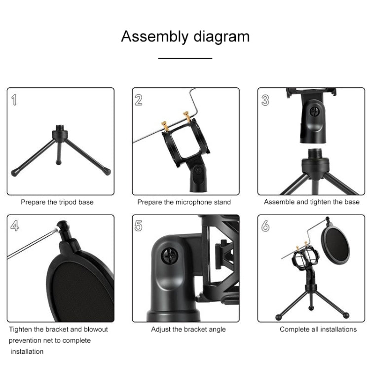 Yanmai PS-3 Mini Portable Microphone Anti-network Shockproof Desktop Stand - HoMEdemic™ 