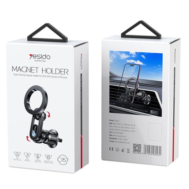 Yesido C157 Strong Magnetic Car Air Vent Phone Holder (Black) - HoMEdemic™ 