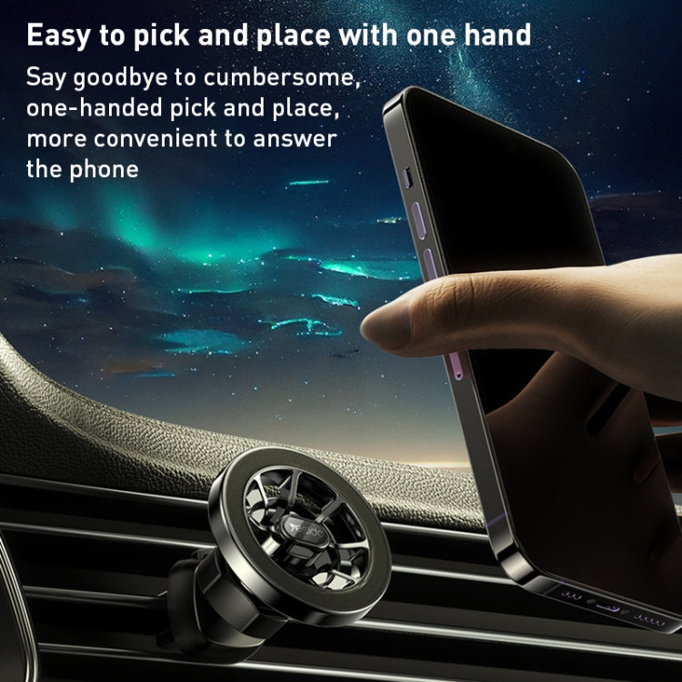 Yesido C158 2 in 1 Magnetic Ring Car Dashboard Air Vent Phone Holder (Black) - HoMEdemic™ 