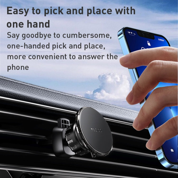 Yesido C160 Suction Cup Type Telescopic Rod Magnetic Car Phone Holder (Black) - HoMEdemic™ 