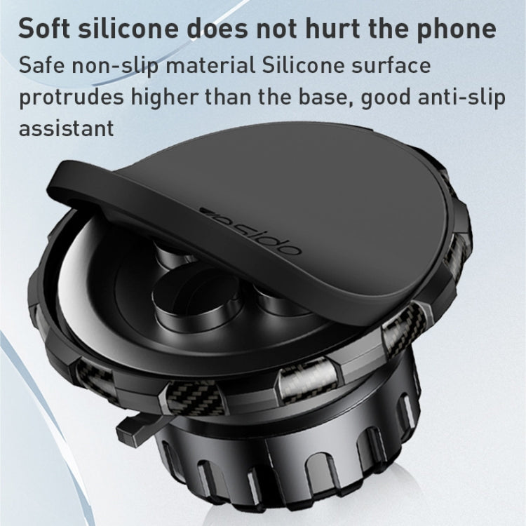 Yesido C160 Suction Cup Type Telescopic Rod Magnetic Car Phone Holder (Black) - HoMEdemic™ 
