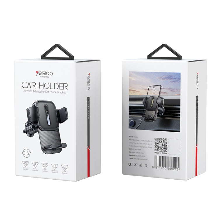Yesido C167 Rotatable Car Air Outlet Phone Holder (Black) - HoMEdemic™ 