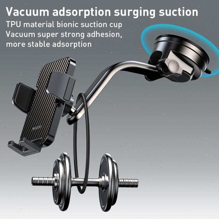 Yesido C172 Suction Cup Type Bending Arm Car Phone Holder (Black) - HoMEdemic™ 