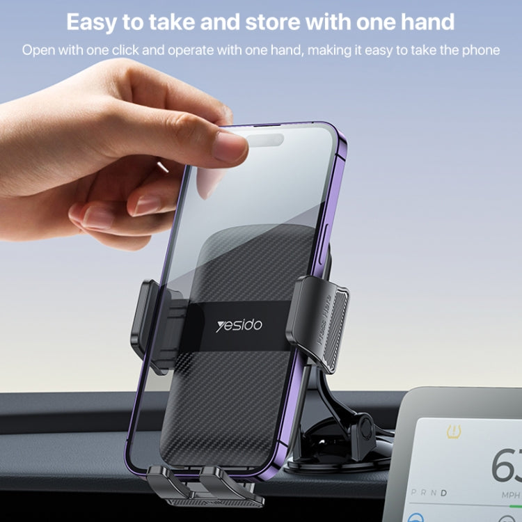 Yesido C175 Mini Suction Cup Type Mechanical Phone Clip Car Holder - HoMEdemic™ 