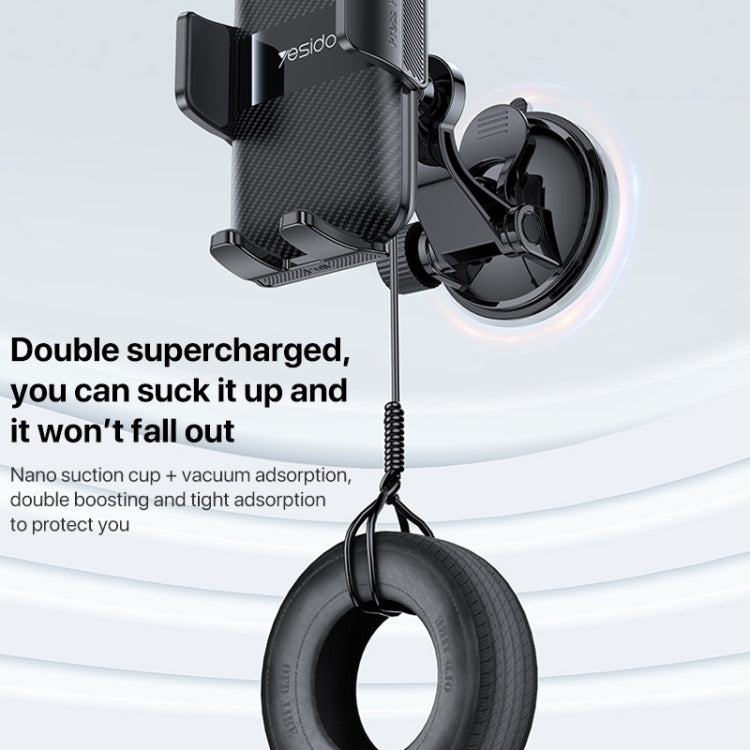 Yesido C175 Mini Suction Cup Type Mechanical Phone Clip Car Holder - HoMEdemic™ 