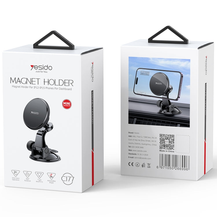 Yesido C177 Mini Suction Cup Type Magsafe Magnetic Car Holder - HoMEdemic™ 
