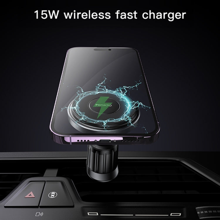 Yesido C190 15W Magsafe Magnetic Car Air Vent Wireless Charger(Black) - HoMEdemic™ 