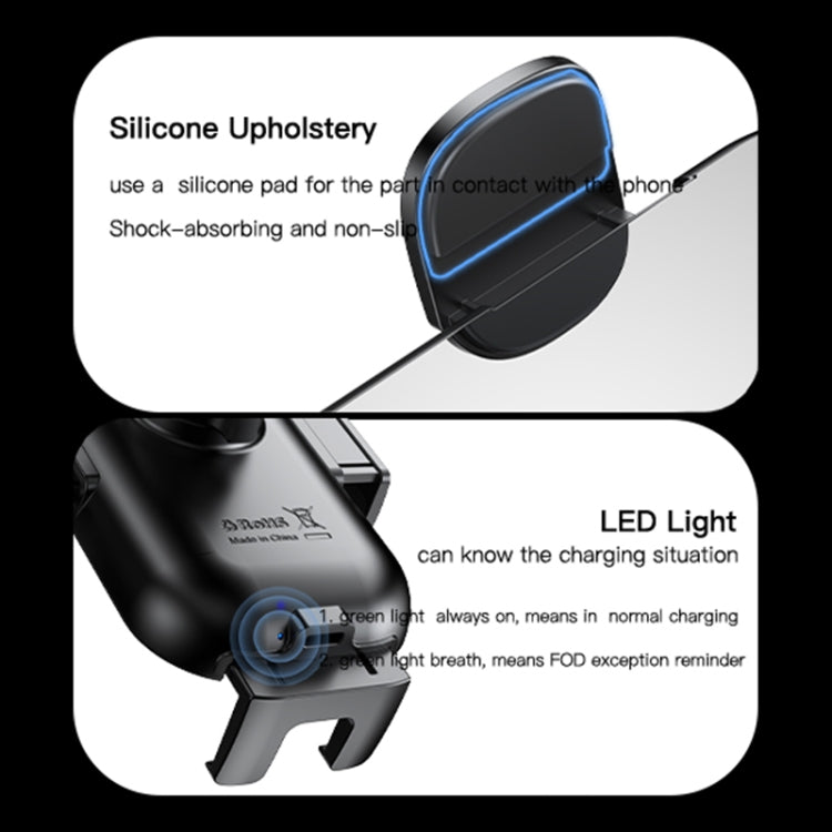 Yesido C197 15W 2 in 1 Suction Cup Type Wireless Charging Car Holder Set (Black) - HoMEdemic™ 