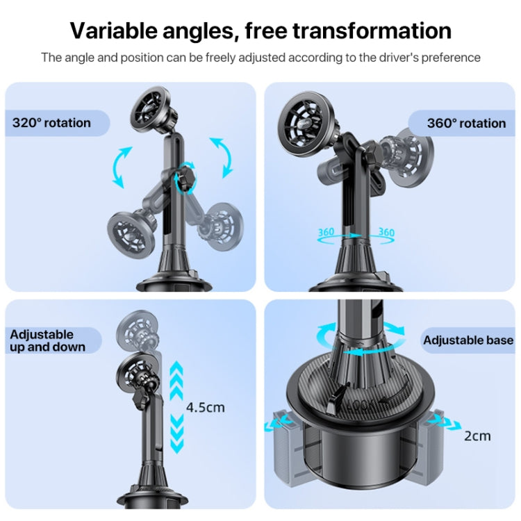 Yesido C200 Magsafe Magnetic Adjustable Car Cup Holder Using Phone Bracket - HoMEdemic™ 