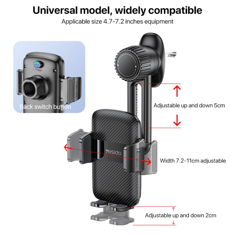 Yesido C242 Adjustable Car Air Vent Mechanical Phone Clip Holder - HoMEdemic™ 