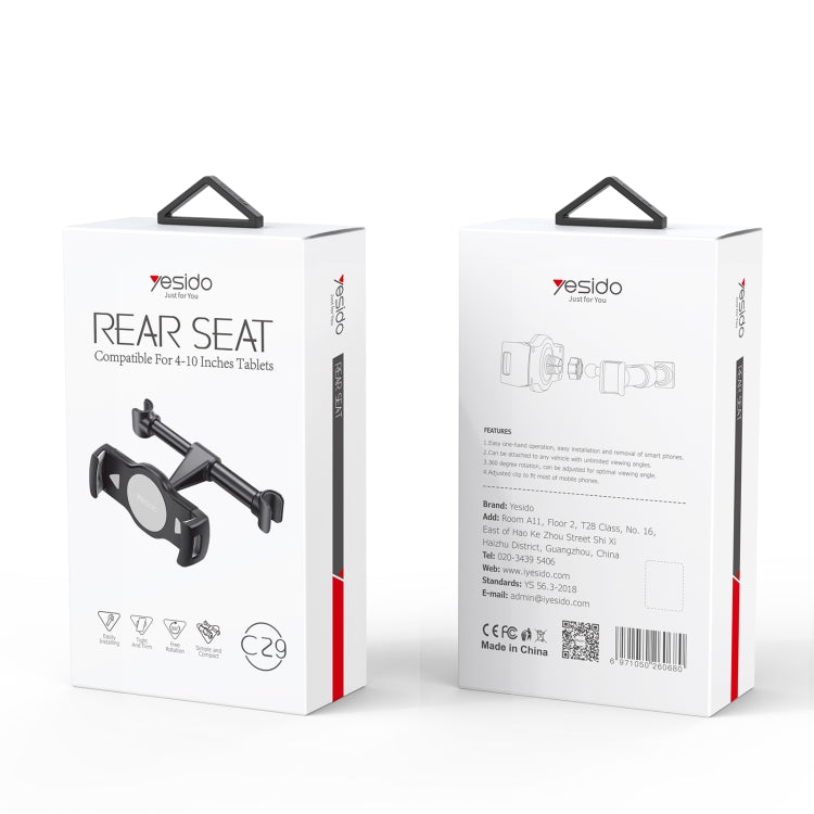 Yesido C29 Car Rear Seat Tablet Holder(Black) - HoMEdemic™ 