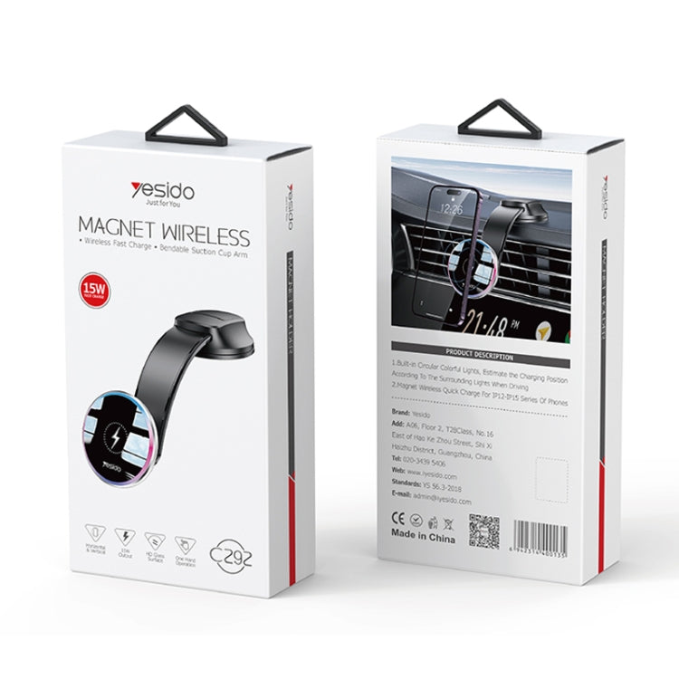 Yesido C292 15W Magnetic Suction Wireless Charging Car Holder - HoMEdemic™ 