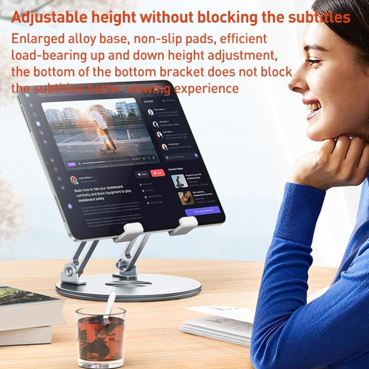 Yesido C293 360 Degree Rotating Foldable Tablet Desk Stand(Silver) - HoMEdemic™ 