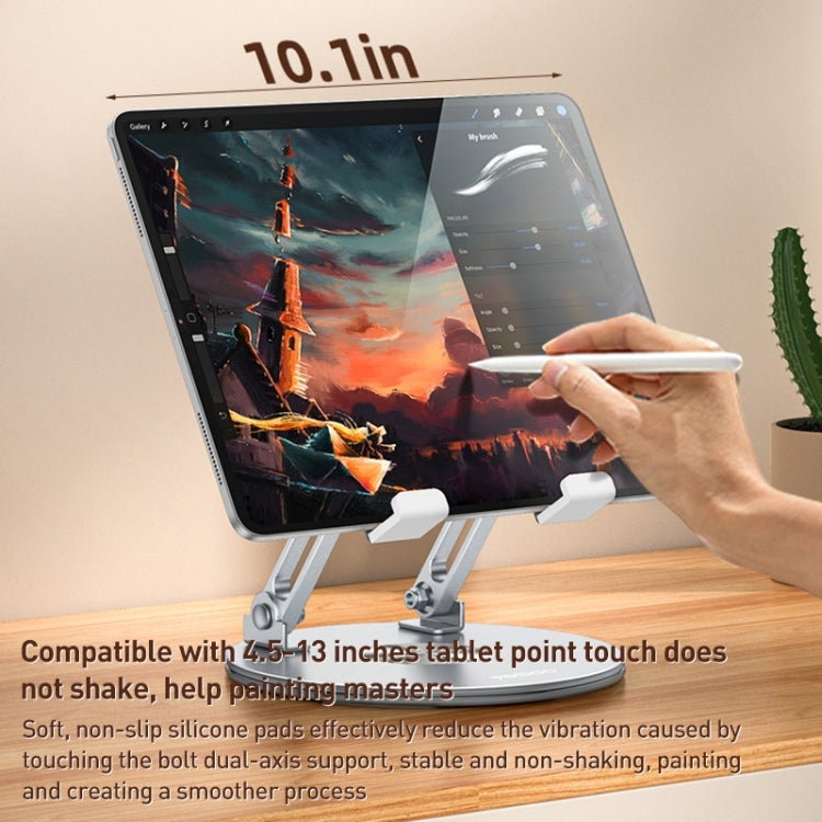 Yesido C293 360 Degree Rotating Foldable Tablet Desk Stand(Silver) - HoMEdemic™ 