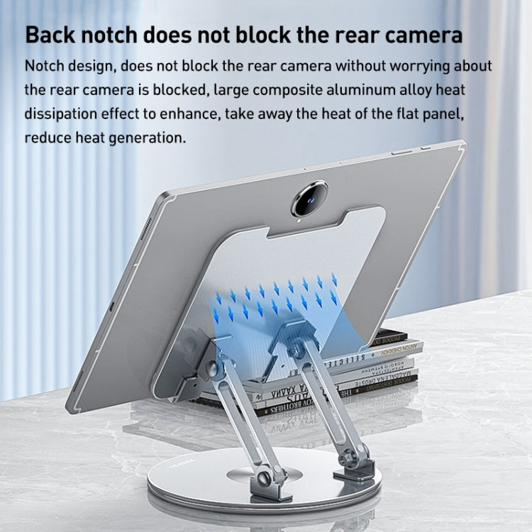 Yesido C293 360 Degree Rotating Foldable Tablet Desk Stand(Silver) - HoMEdemic™ 
