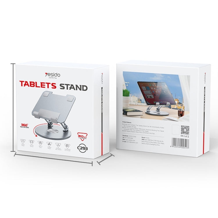 Yesido C293 360 Degree Rotating Foldable Tablet Desk Stand(Silver) - HoMEdemic™ 