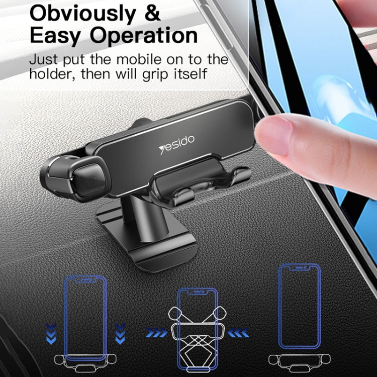 Yesido C90 Car Center Console Paste Magnetic Gravity Mobile Phone Holder(Black) - HoMEdemic™ 