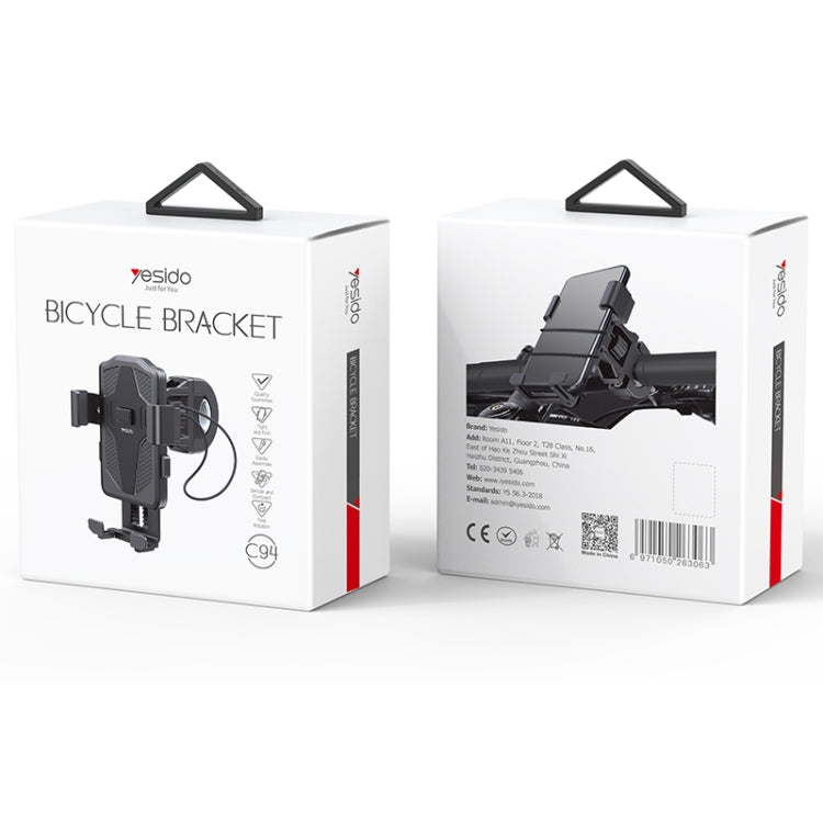 Yesido C94 Bicycle / Motorcycle Elastic Clip Phone Navigation Bracket(Black) - HoMEdemic™ 