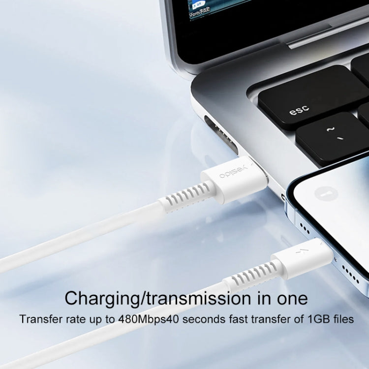 Yesido CA120L 2A USB to 8 Pin Fast Charging Data Cable, Length:1m - HoMEdemic™ 