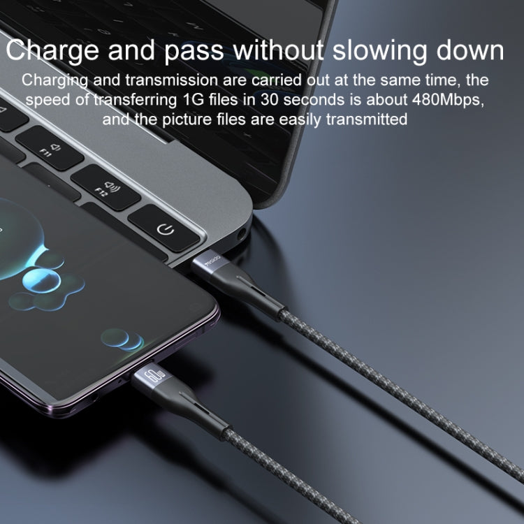 Yesido CA155 PD 20W USB-C / Type-C to 8 Pin Charging Data Cable, Length: 1m(Black) - HoMEdemic™ 