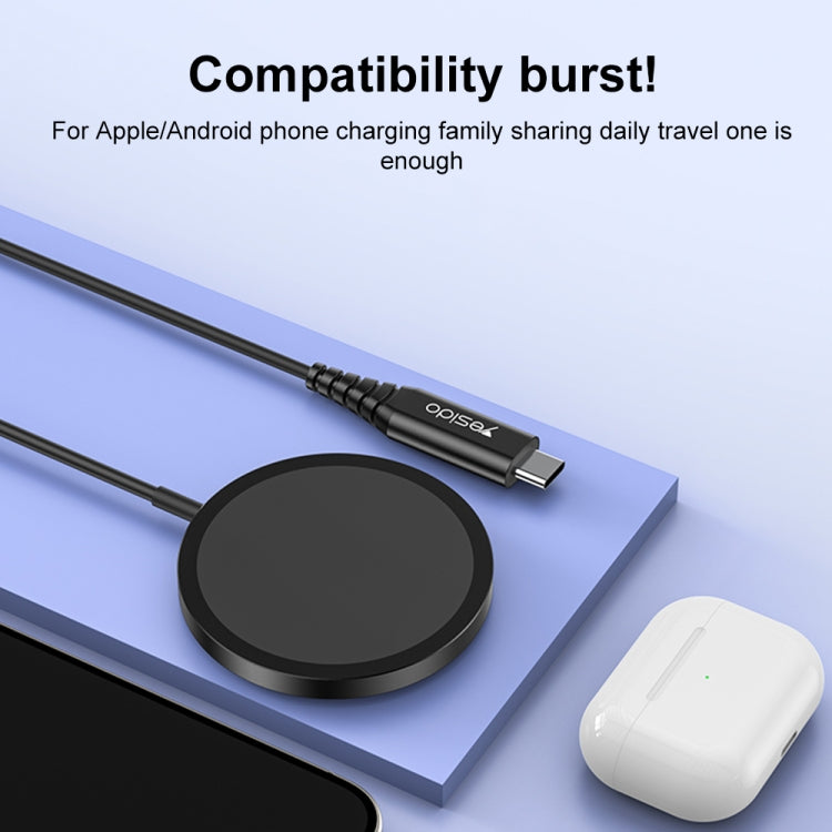 Yesido DS21 15W Detachable Magnetic Wireless Charger(Black) - HoMEdemic™ 