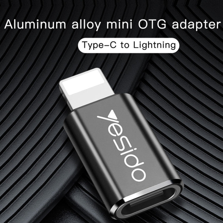 Yesido GS03 8 Pin to Type-C Charging Adapter(Black) - HoMEdemic™ 