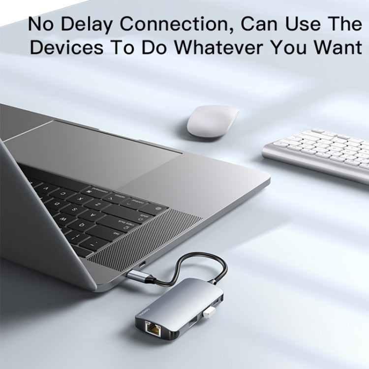 Yesido HB15 6 in 1 USB-C / Type-C Ports Multifunctional Docking Station HUB Adapter - HoMEdemic™ 