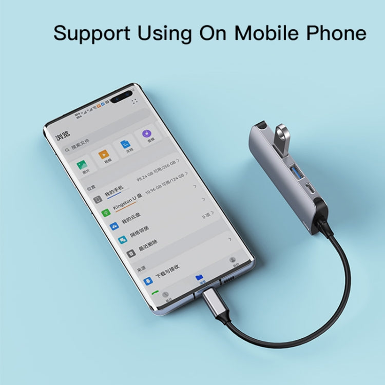 Yesido HB15 6 in 1 USB-C / Type-C Ports Multifunctional Docking Station HUB Adapter - HoMEdemic™ 