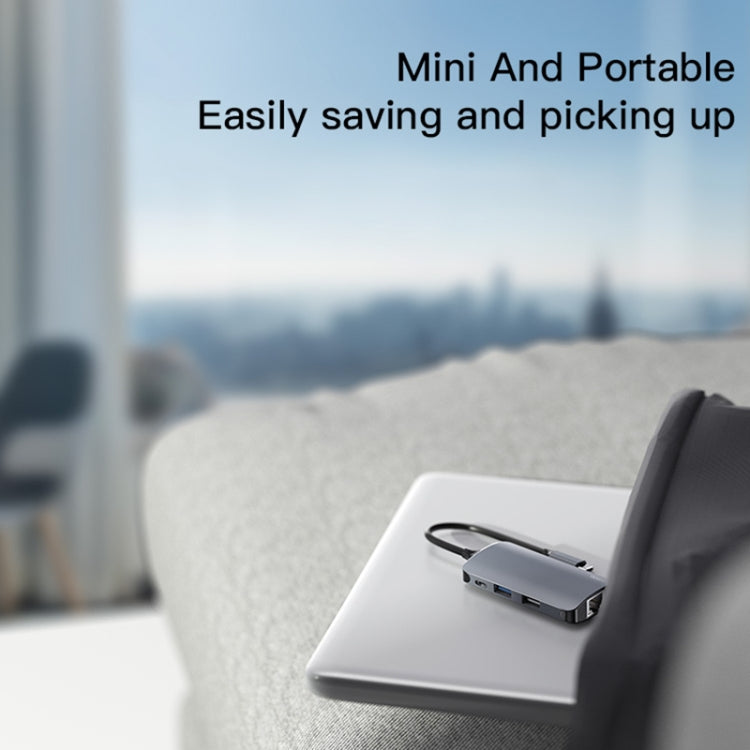 Yesido HB15 6 in 1 USB-C / Type-C Ports Multifunctional Docking Station HUB Adapter - HoMEdemic™ 