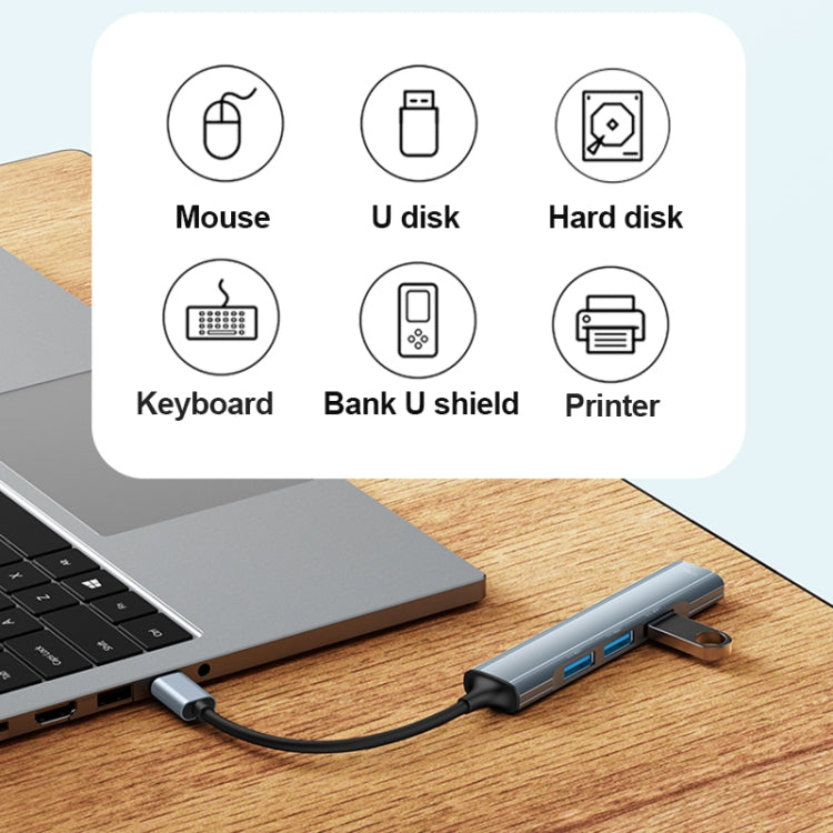 Yesido HB17 4 in 1 USB-C / Type-C Multifunctional Docking Station HUB Adapter - HoMEdemic™ 