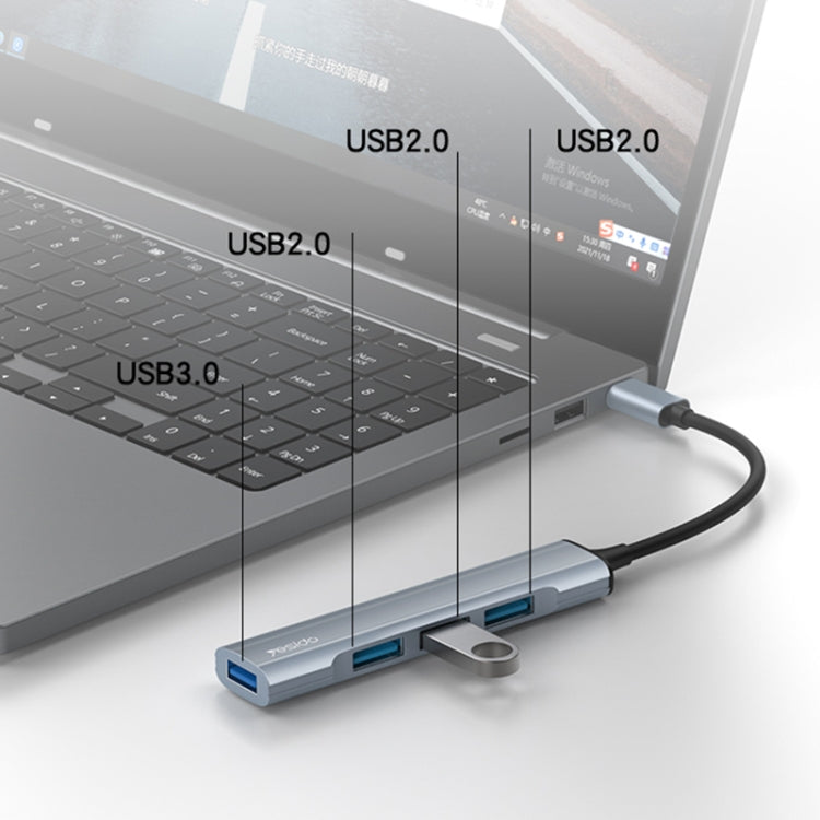 Yesido HB17 4 in 1 USB-C / Type-C Multifunctional Docking Station HUB Adapter - HoMEdemic™ 