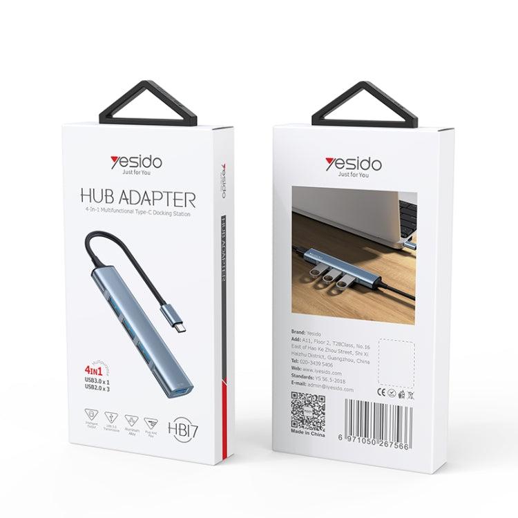 Yesido HB17 4 in 1 USB-C / Type-C Multifunctional Docking Station HUB Adapter - HoMEdemic™ 