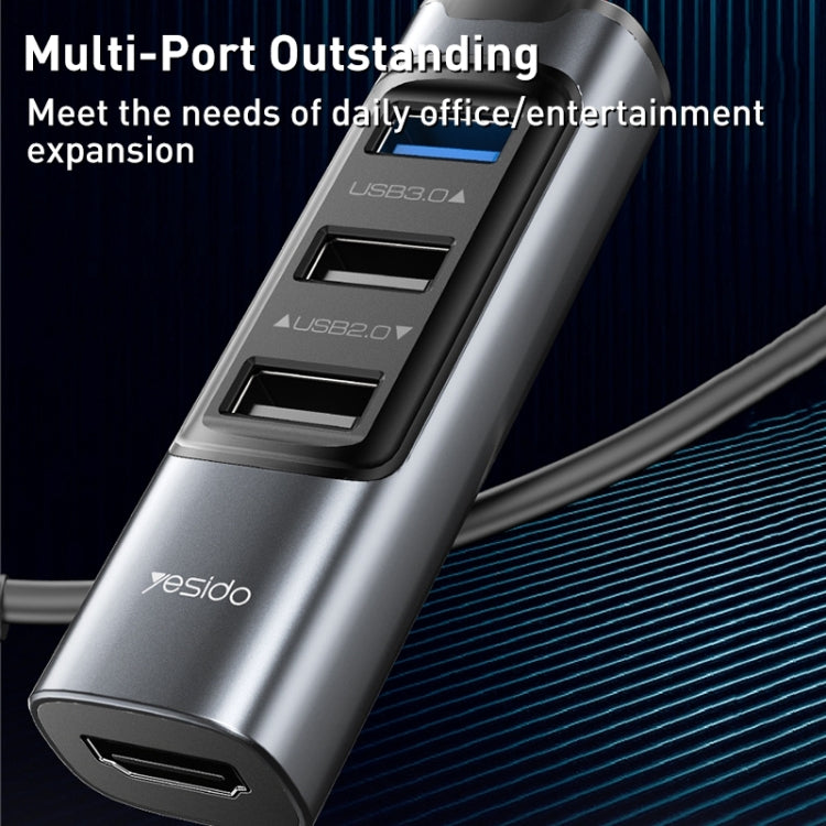 Yesido HB22 5 in 1 USB-C / Type-C Multifunction Docking Station HUB Adapter - HoMEdemic™ 