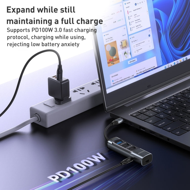 Yesido HB24 5 in 1 USB-C / Type-C Multifunction Docking Station HUB Adapter - HoMEdemic™ 