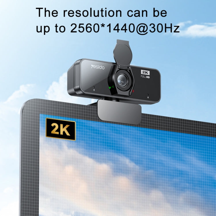 Yesido KM14 2K 4.0MP HD USB Webcam, Cable Length 1.5m - HoMEdemic™ 