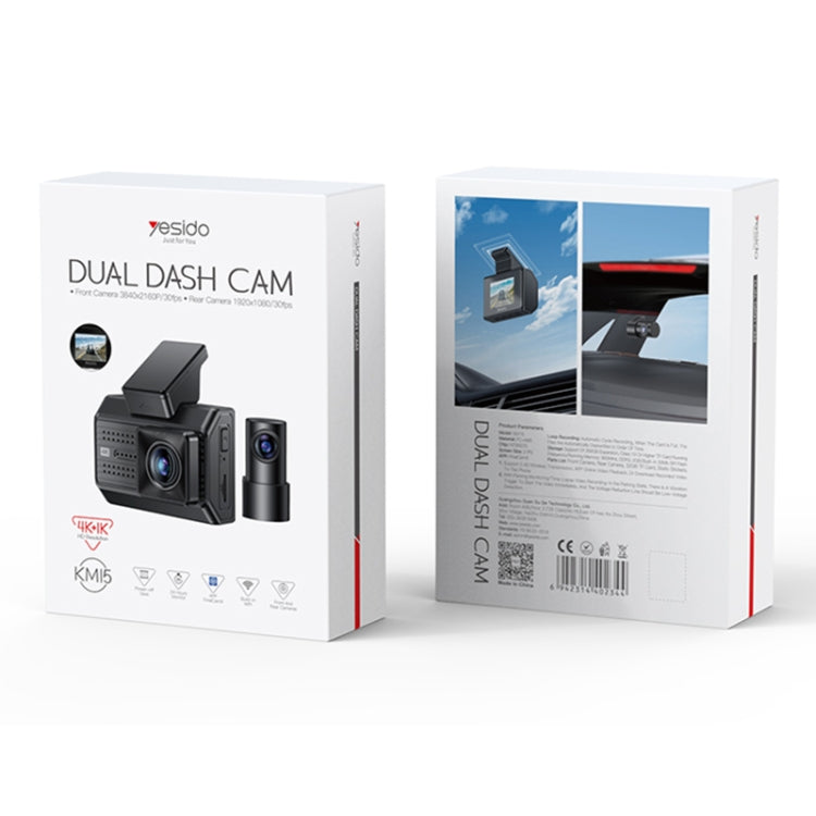Yesido KM15 4K Dual Dash Camera Driving Recorder - HoMEdemic™ 