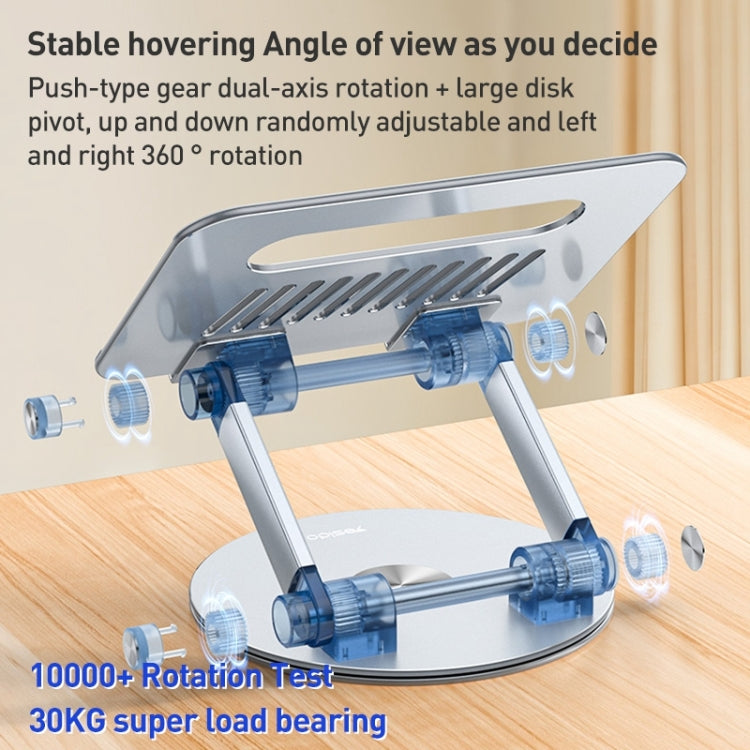 Yesido LP06 Foldable Laptop Swivel Stand(Silver) - HoMEdemic™ 