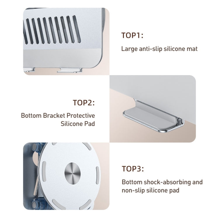 Yesido LP06 Foldable Laptop Swivel Stand(Silver) - HoMEdemic™ 