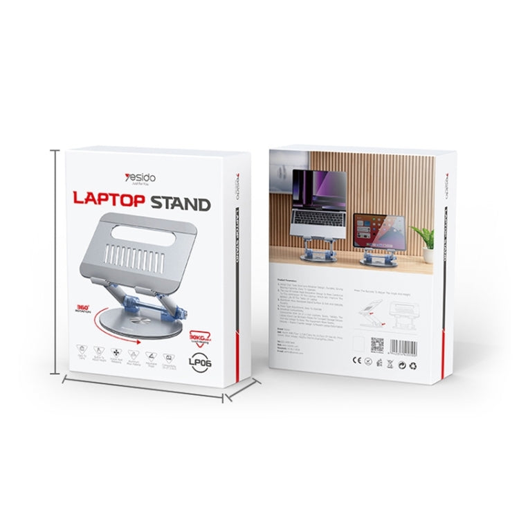 Yesido LP06 Foldable Laptop Swivel Stand(Silver) - HoMEdemic™ 