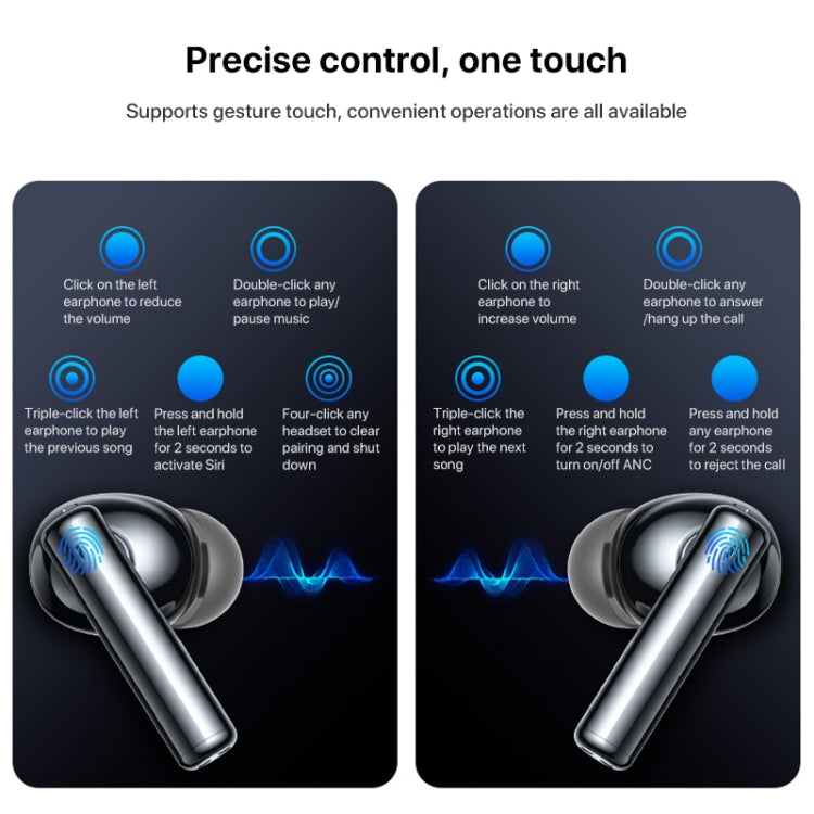 Yesido TWS23 Bluetooth 5.3 LED Digital Display TWS ANC Noise Reduction Wireless Bluetooth Earphone - HoMEdemic™ 