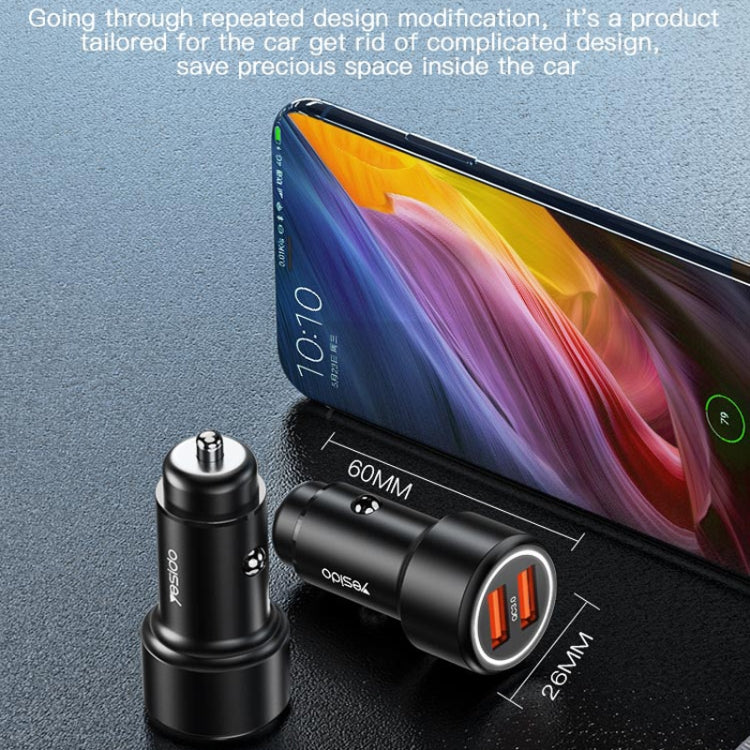 Yesido Y43 Dual USB Port Car Fast Charger Cigarette Lighter 36W Car Charger - HoMEdemic™ 
