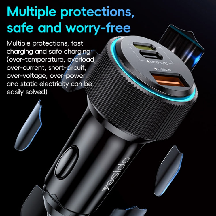 Yesido Y60 38W Car Fast Charging Charger(Black) - HoMEdemic™ 