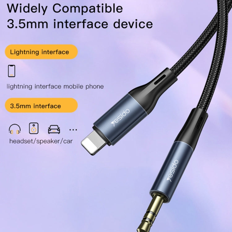 Yesido YAU35 8 Pin to 3.5mm AUX Audio Adapter Cable(Black) - HoMEdemic™ 