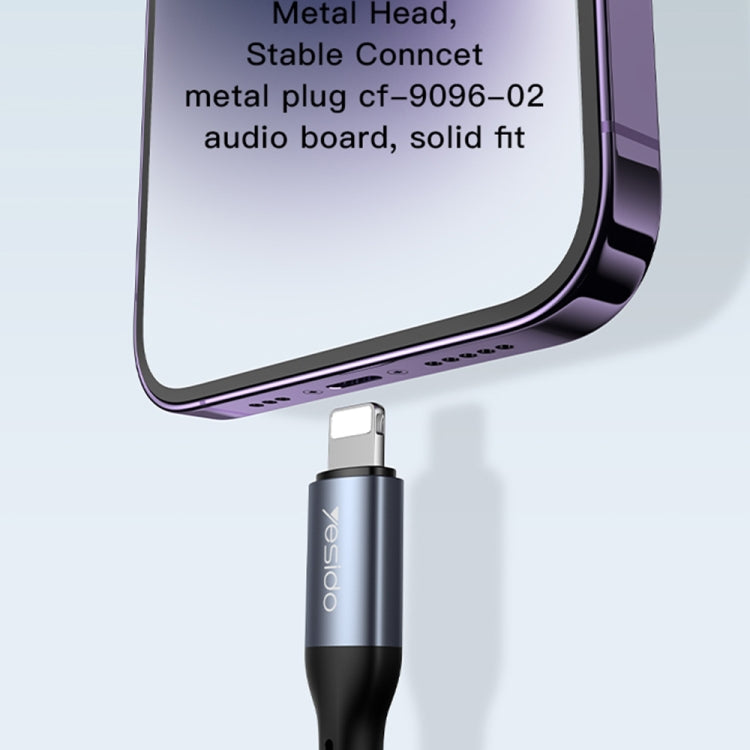 Yesido YAU37 8 Pin to 3.5mm Female Audio Adapter(Black) - HoMEdemic™ 