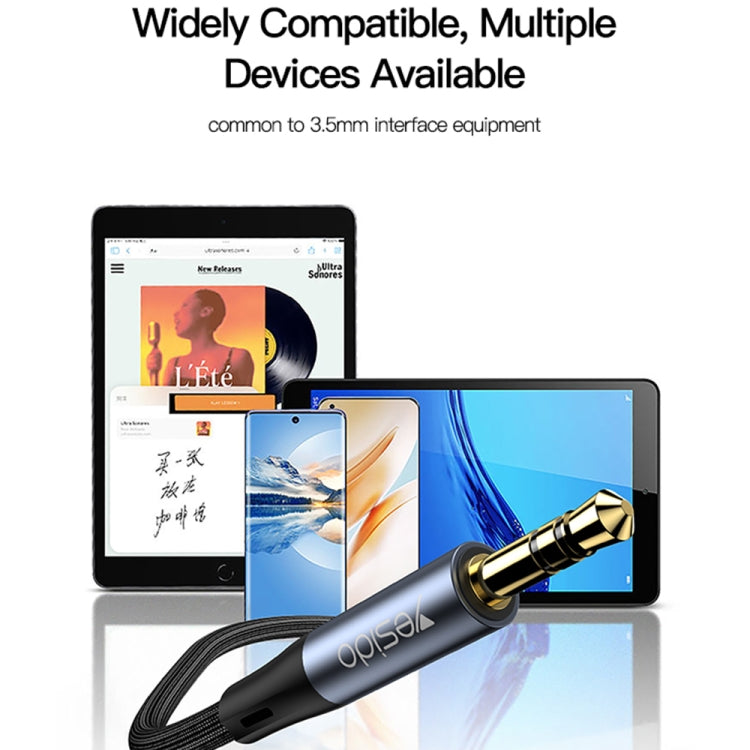 Yesido YAU39 3.5mm Male to 3.5mm Male AUX Audio Adapter Cable(Black) - HoMEdemic™ 